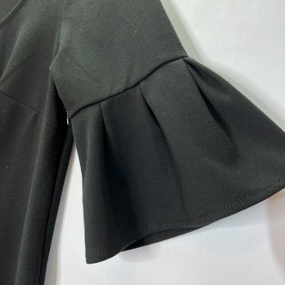 𝅺LOFT Midi Dress Black Flare Sleeve 6 - Picture 2 of 9
